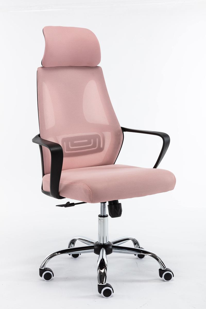 Fotel obrotowy NIGEL 127x68x52 cm wygodny różowy do biura  1 Full Screen