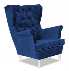 Fotel uszak kobalt niebieski 84x104x92 cm do salonu  - Miniaturka zdjęcia nr 1