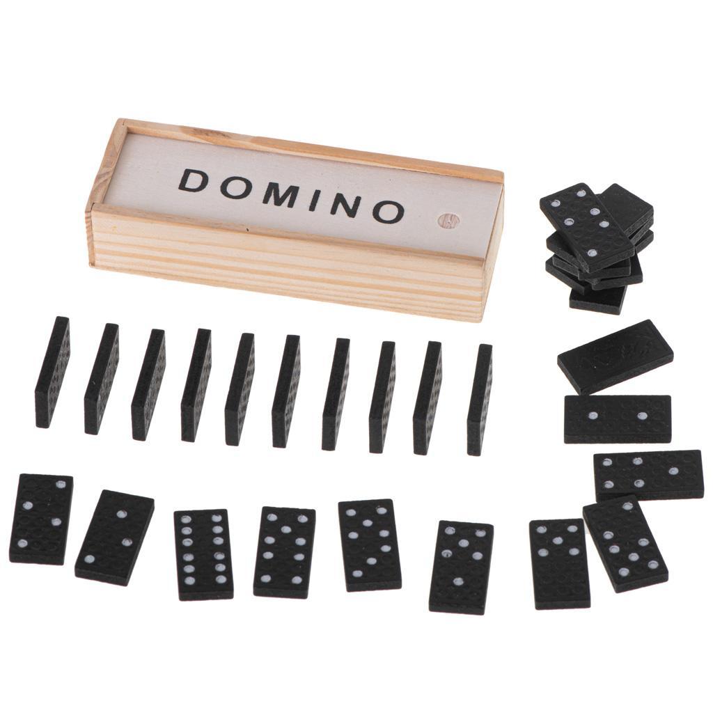 Domino drewniane klocki gra rodzinna + pudełko nr. 5