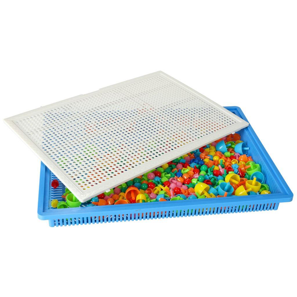 Puzzle pinezki grzybki układanka obrazkowa 296 sztuk dla dzieci kolorowe 28,5x3,5x21 cm 7 Full Screen