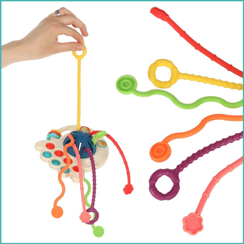 Zabawka sensoryczna gryzak Montessori dla niemowląt niebieski 4 Full Screen
