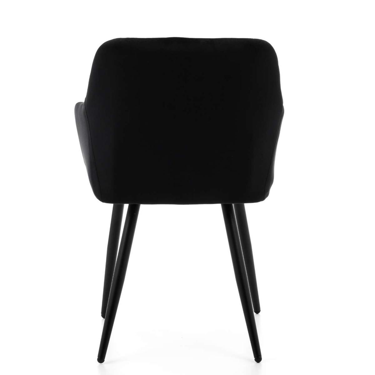 Krzesło TODI czarne pikowane welurowe do jadalni lub salonu nr. 8
