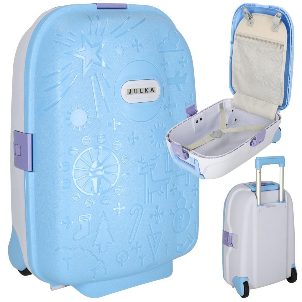 Walizka podróżna kabinowa dla dzieci na kółkach bagaż podręczny z imieniem niebieska nr. 1