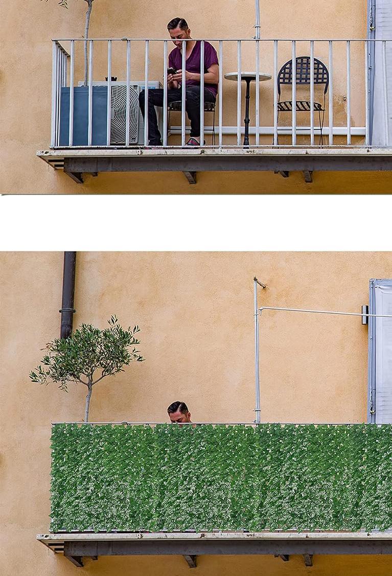 Sztuczny żywopłot Siatka maskująca Osłona na balkon Heckermann 0,5x5m Model 2 10 Full Screen