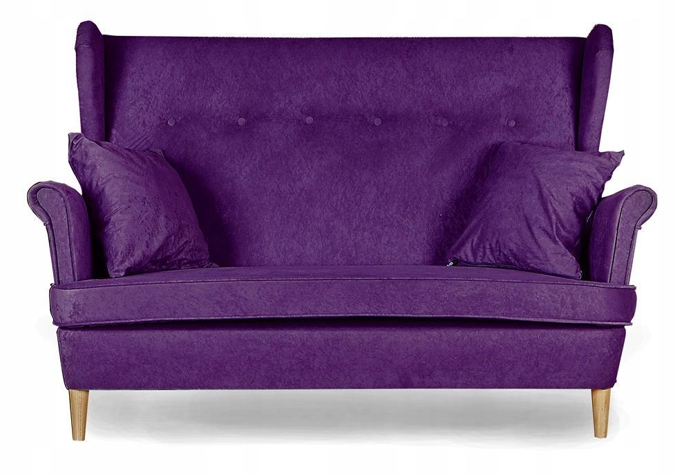 Zestaw wypoczynkowy mebli ARI 149x104x92 cm uszak sofa fotele pufy do salonu Mirofaza fioletowy nr. 2