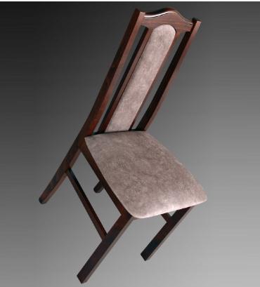 Krzesło BOS 2 40x43x97 cm z drewna litego tapicerowane do jadalni brązowe z brązowym siedziskiem nr. 3