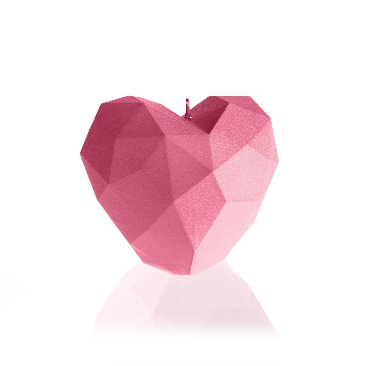 Świeca Heart Low-Poly Pink nr. 2
