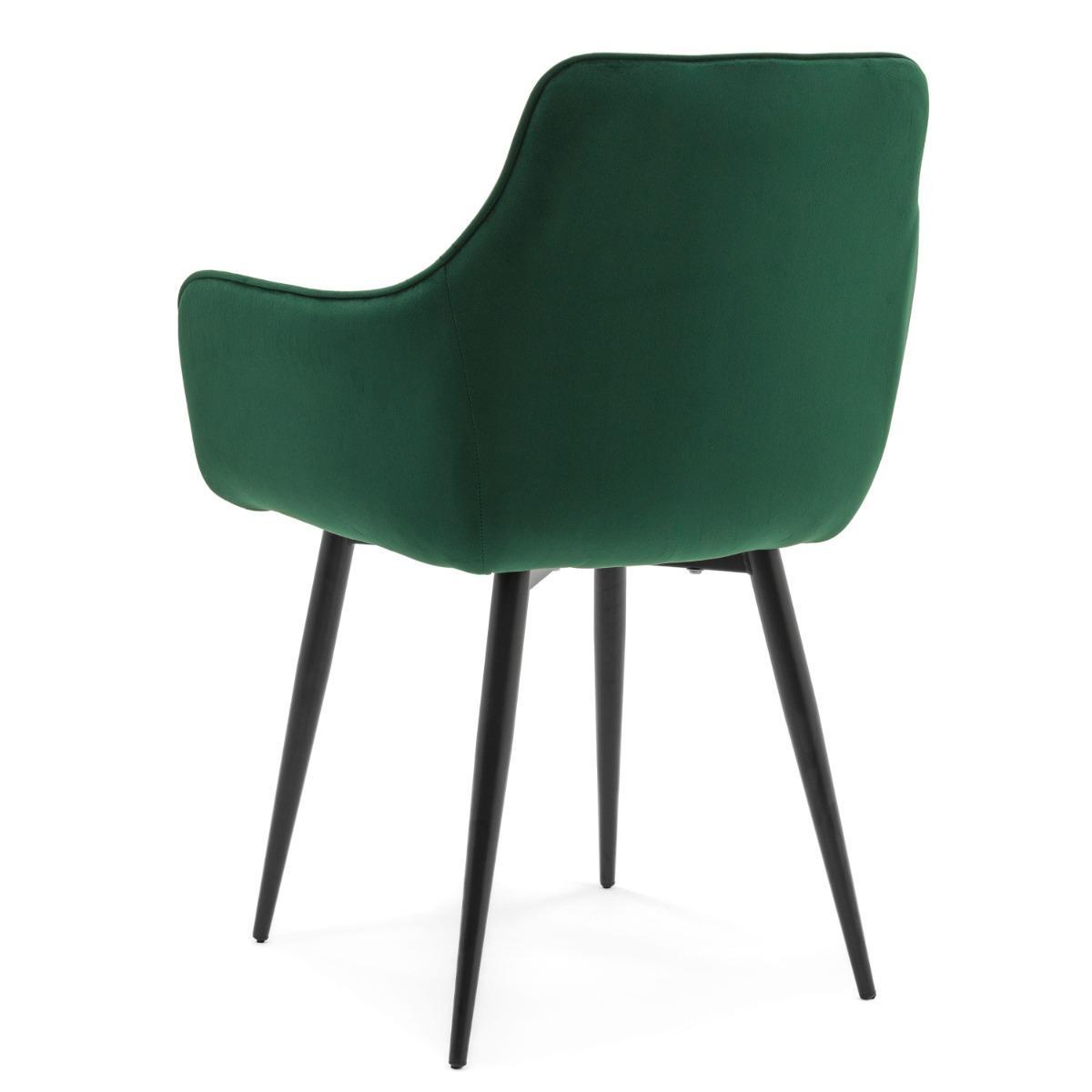 Krzesło QUATTRO w kolorze zielonym tapicerowane welurowe velvet aksamit do jadalni lub salonu  9 Full Screen