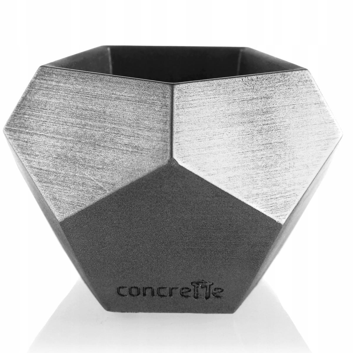 Doniczka betonowa Square Geometric 9 cm | Stal nr. 1