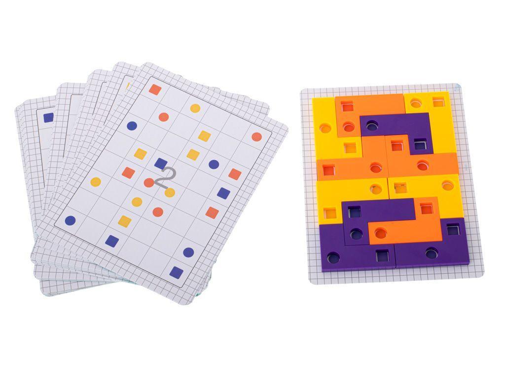 Gra logiczna układanka klocki tetris łamigłówka+ karty 42el. nr. 4