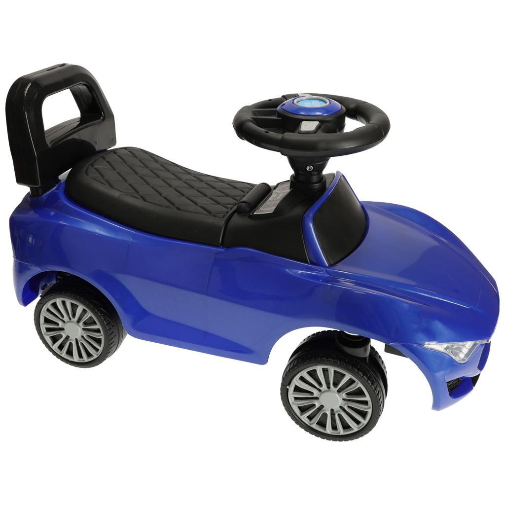 Jeździk samochód pchacz z dźwiękiem światłami niebieski dla dzieci 28x38,5x65 cm 2 Full Screen