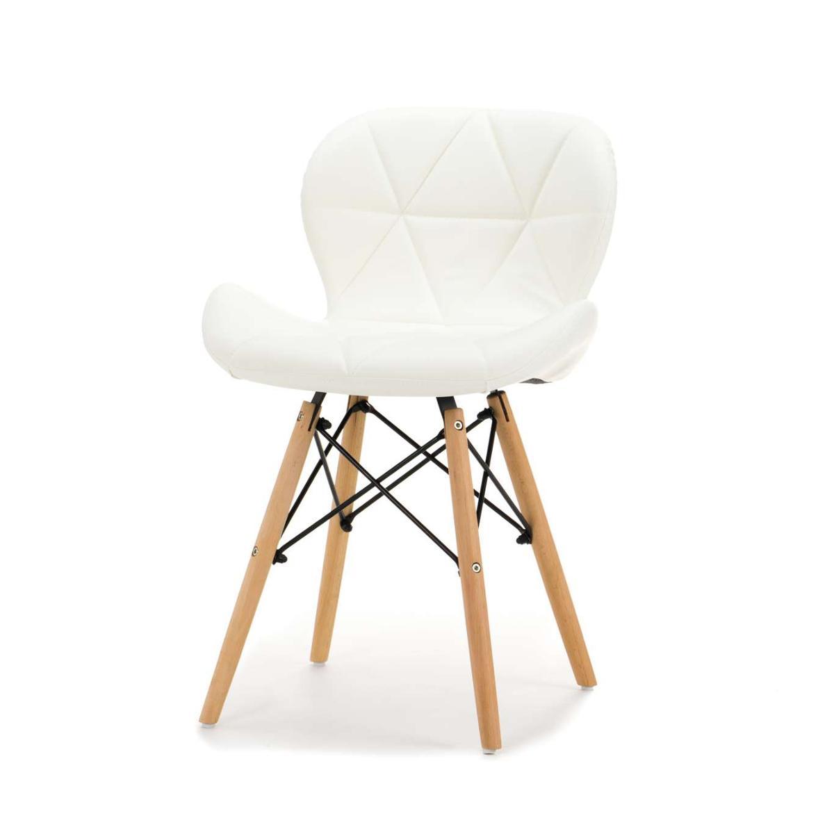Krzesło DURO białe tapicerowane ekoskórą do jadalni lub salonu nr. 3