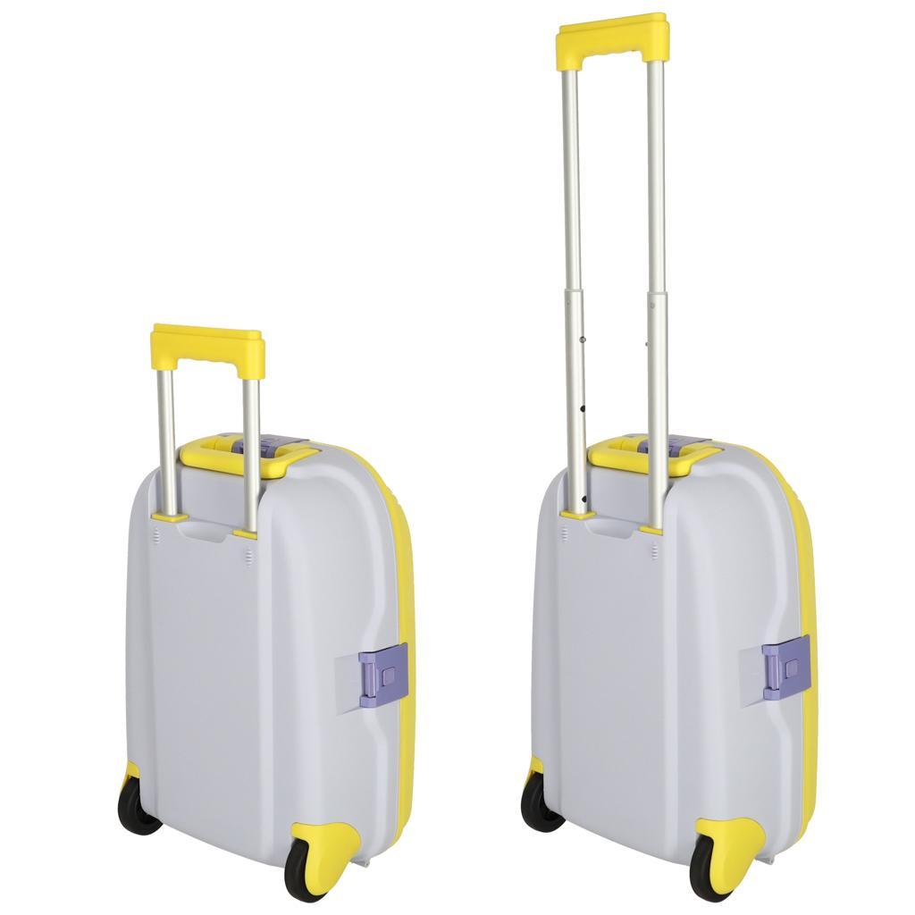 Walizka podróżna dla dzieci na kółkach bagaż podręczny z imieniem żółty 43x30x19 cm 3 Full Screen