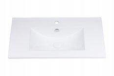 Zestaw mebli łazienkowych LINE z umywalką 80 cm + 2x słupek 165 cm 4 elementy front MDF biały - Miniaturka zdjęcia nr 6