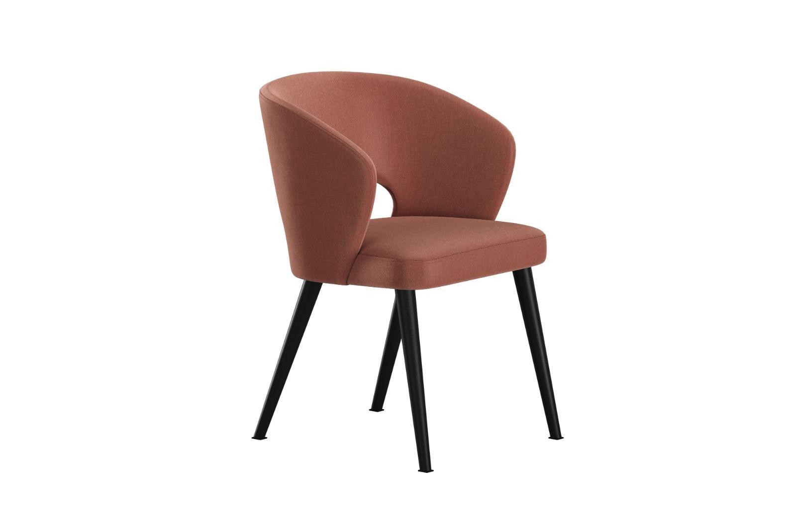 Krzesło DELUXE KR-8 50x60x85 cm welurowe do jadalni pomarańczowy nr. 3