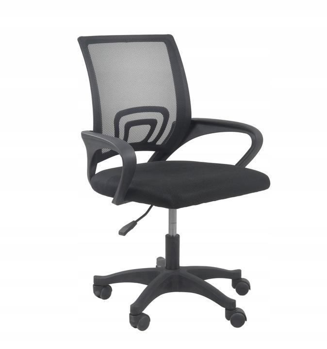 Fotel obrotowy Moris 59x89x48 cm czarne krzesło do biura  nr. 1