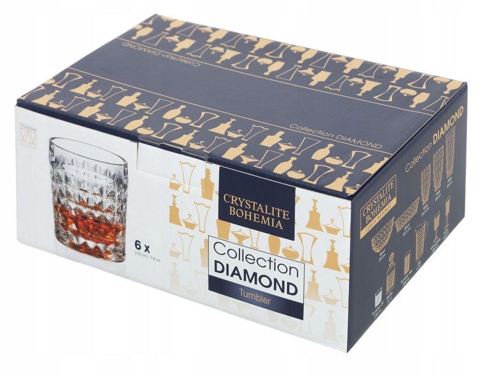 Bohemia Diamond Szklanki Do Whisky 230ml komplet 6 Szt nr. 2