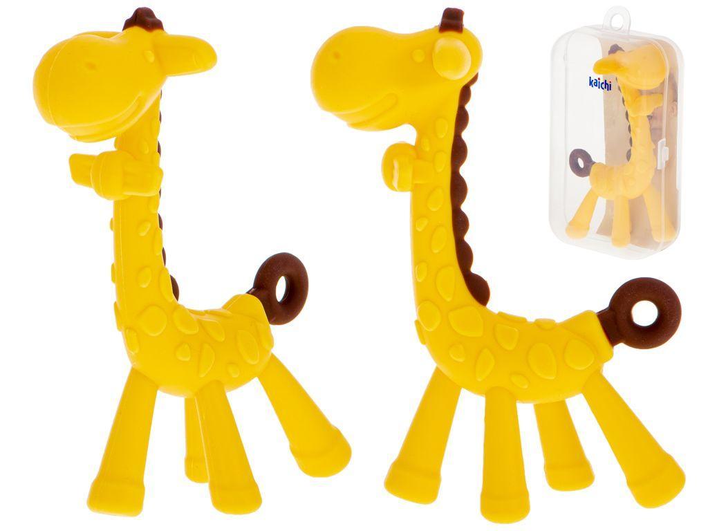 Gryzak silikonowy na ząbkowanie żółta żyrafa nr. 1