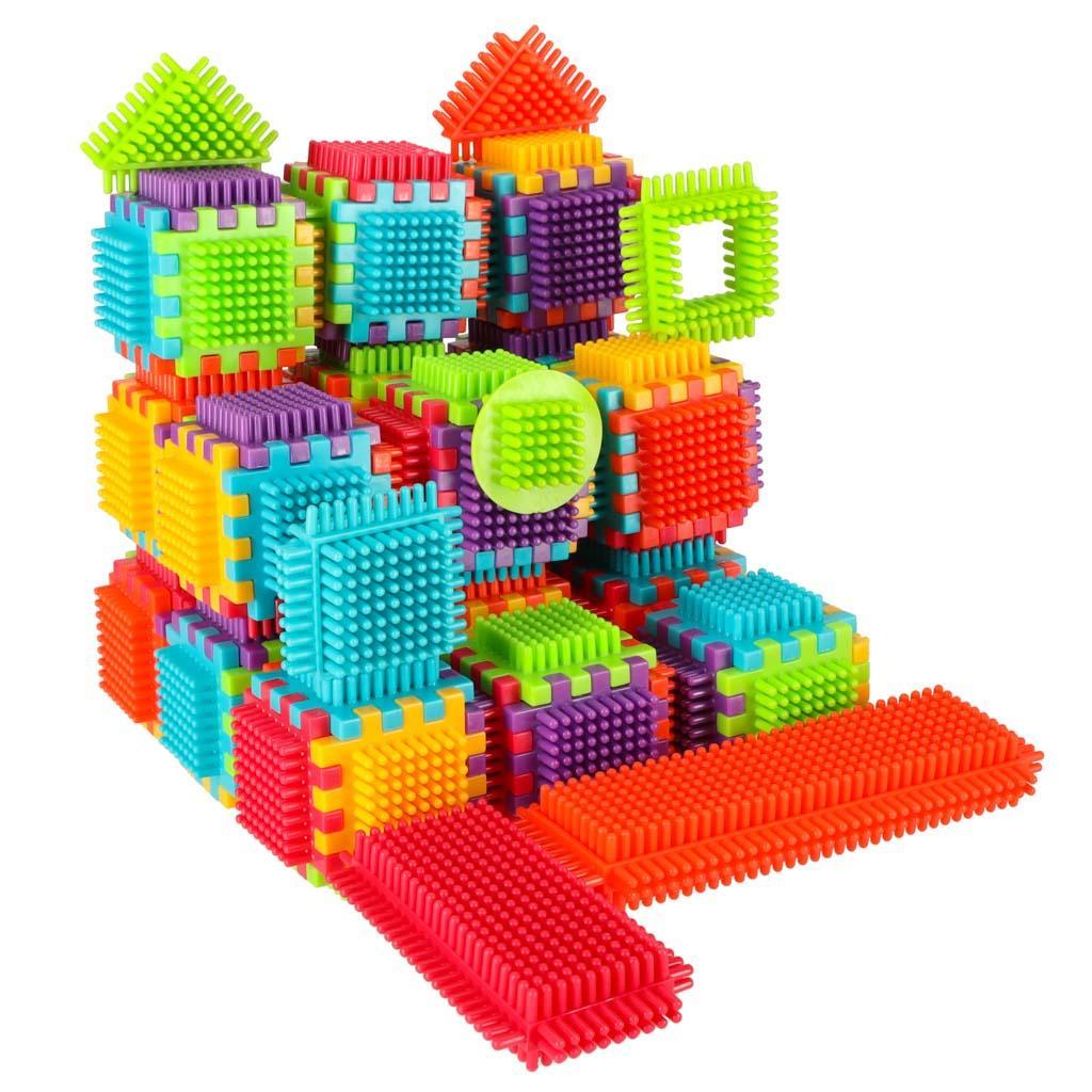 Klocki konstrukcyjne kreatywne wafle jeżyki układanka kolorowa dla dzieci 140szt 11 Full Screen