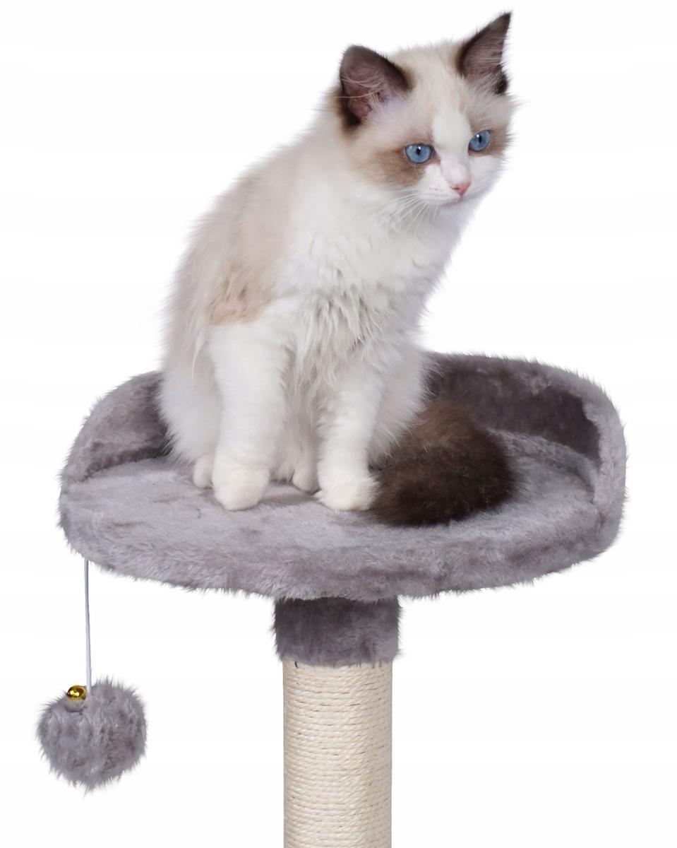 Drapak dla kota 39x110 szary wieża legowisko zabawka dla zwierząt nr. 4