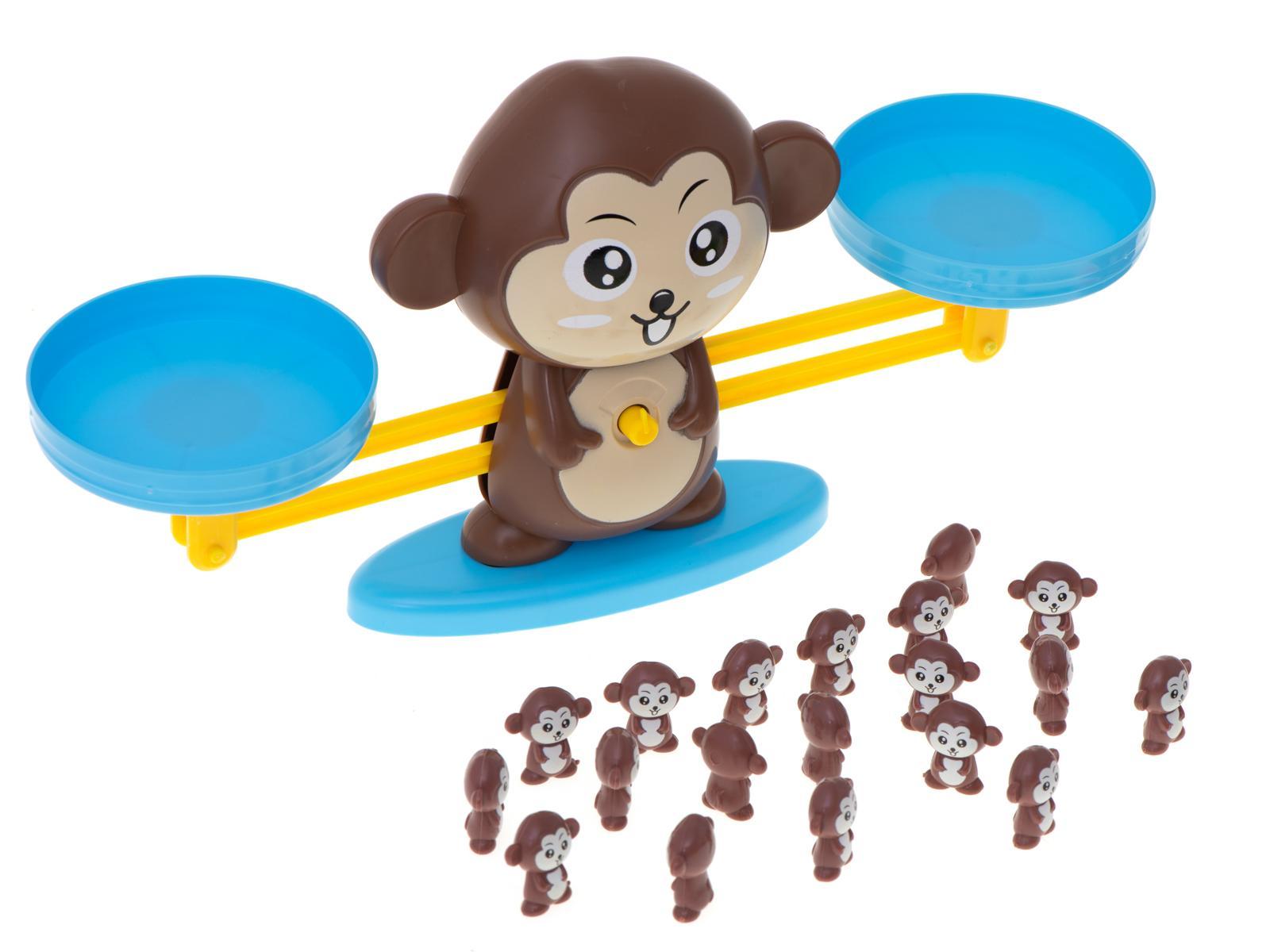 Waga szalkowa edukacyjna nauka liczenia małpka duża dla dzieci 34,5x9,5x8 cm 11 Full Screen