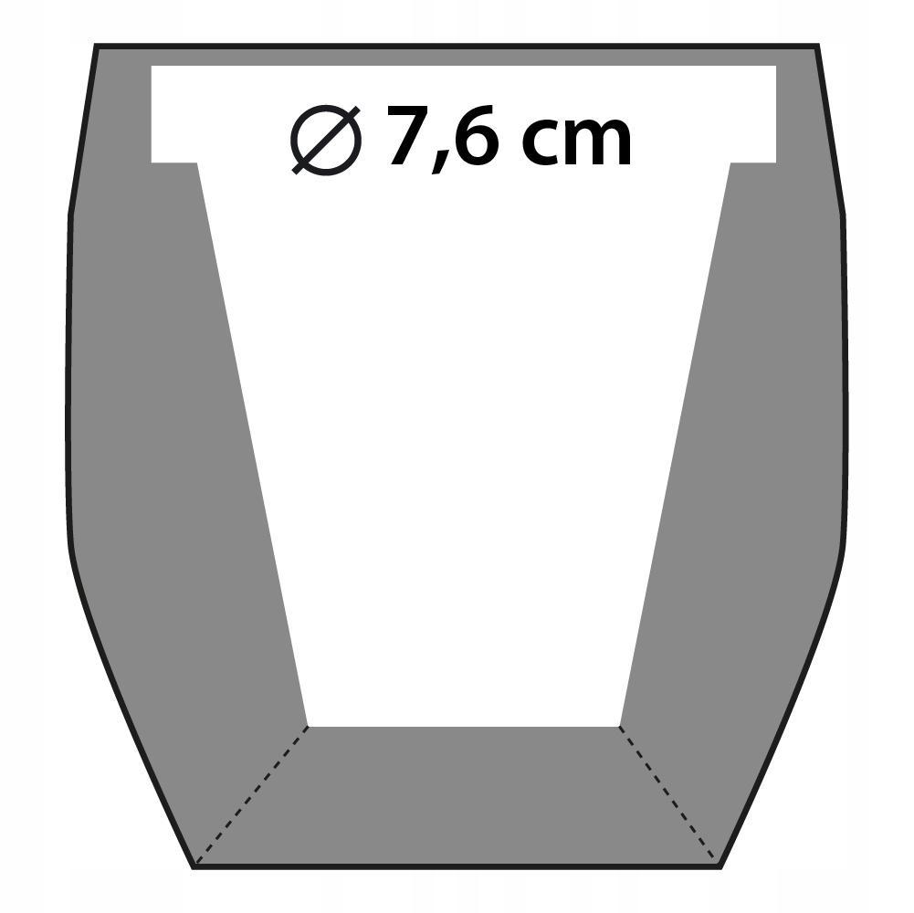 Doniczka betonowa Skull Low-Poly 7,6 cm | Czarny Mat nr. 4
