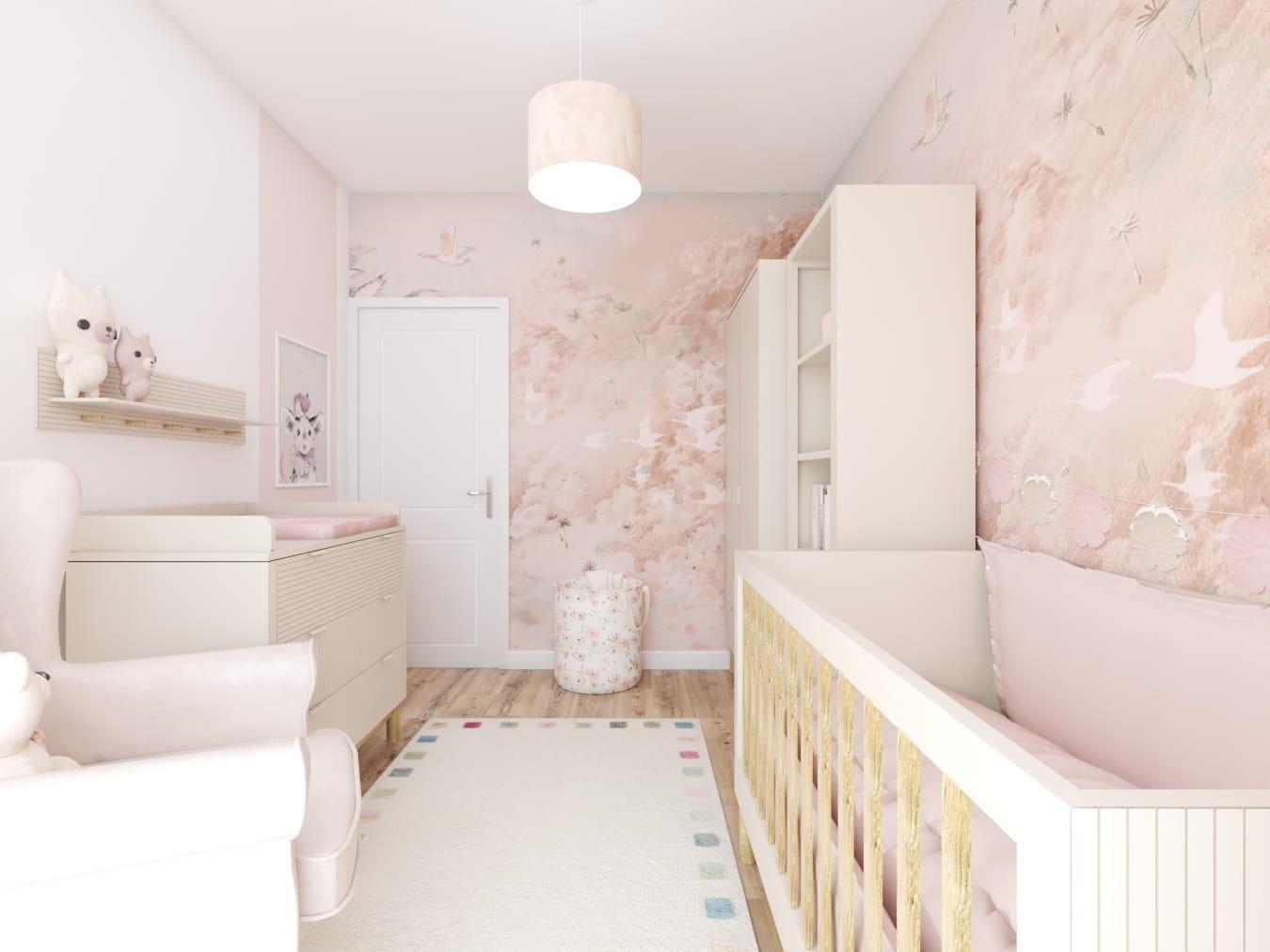 Dywan dziecięcy wełniany Colorborder Cream 120x180 cm do pokoju dziecięcego kremowy w kwadraty nr. 5
