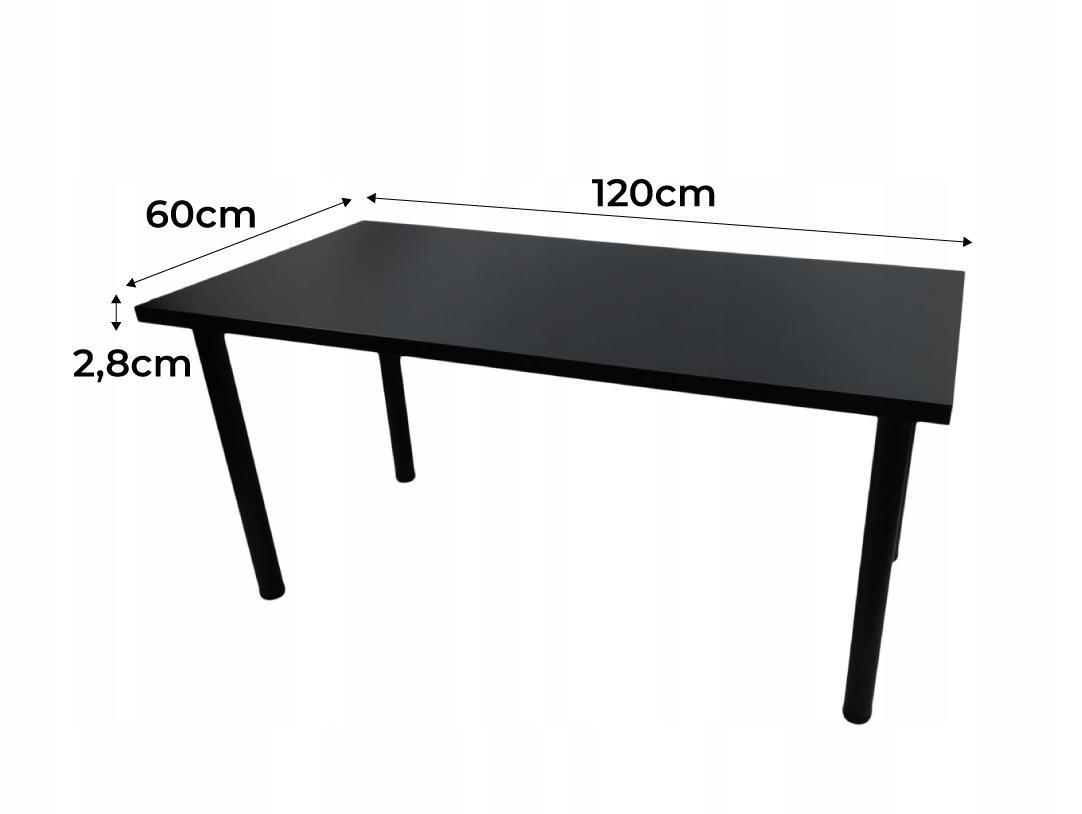 Biurko gamingowe 120x60x28 cm czarne stół do pokoju gracza 1 Full Screen