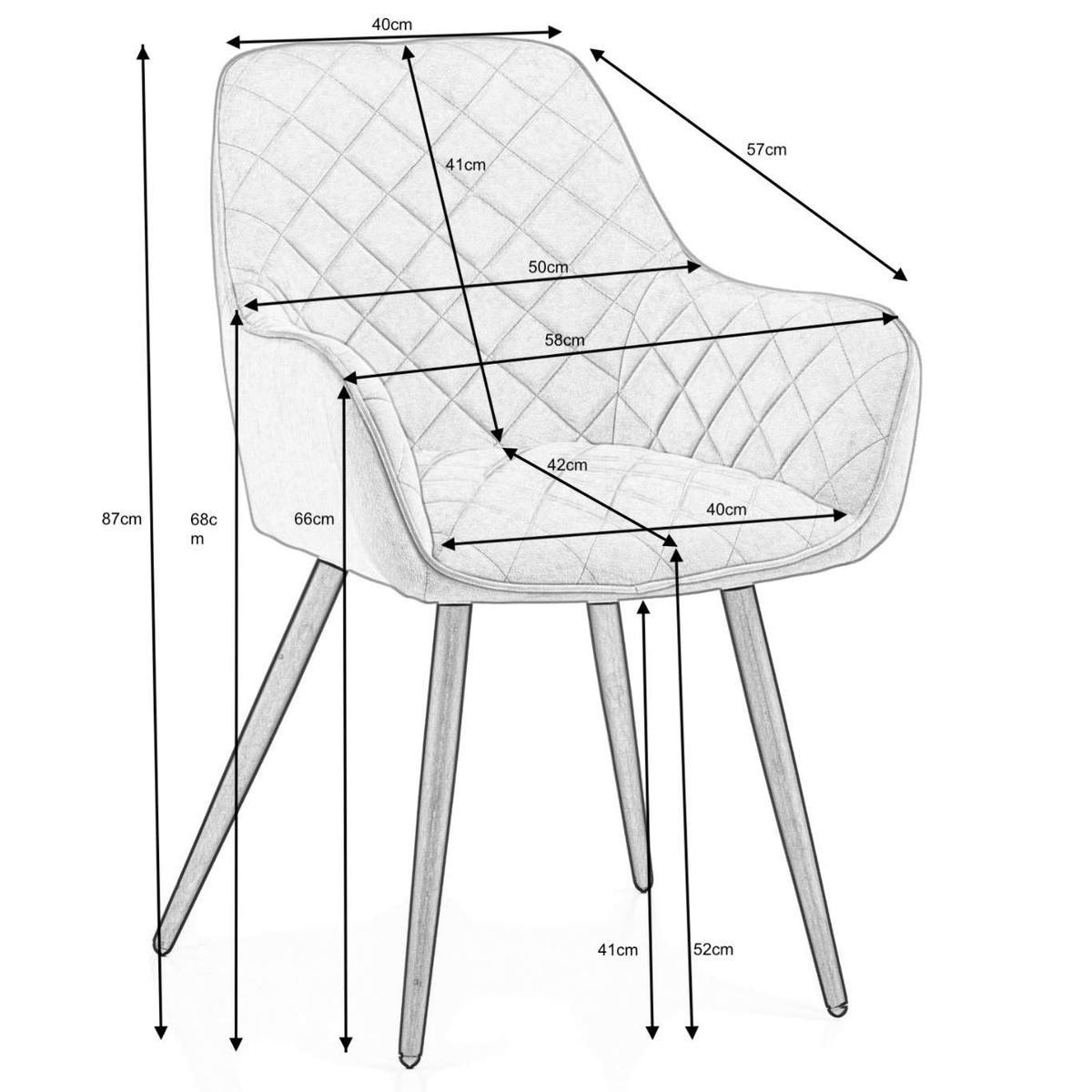 Krzesło COLIN beżowe tapicerowane welurem do jadalni lub salonu nr. 9