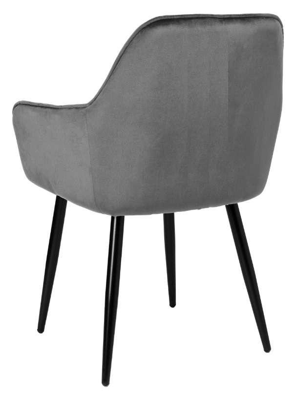 Krzesło fotel King tapicerowane welur PIKOWANE salon szare c 2 Full Screen
