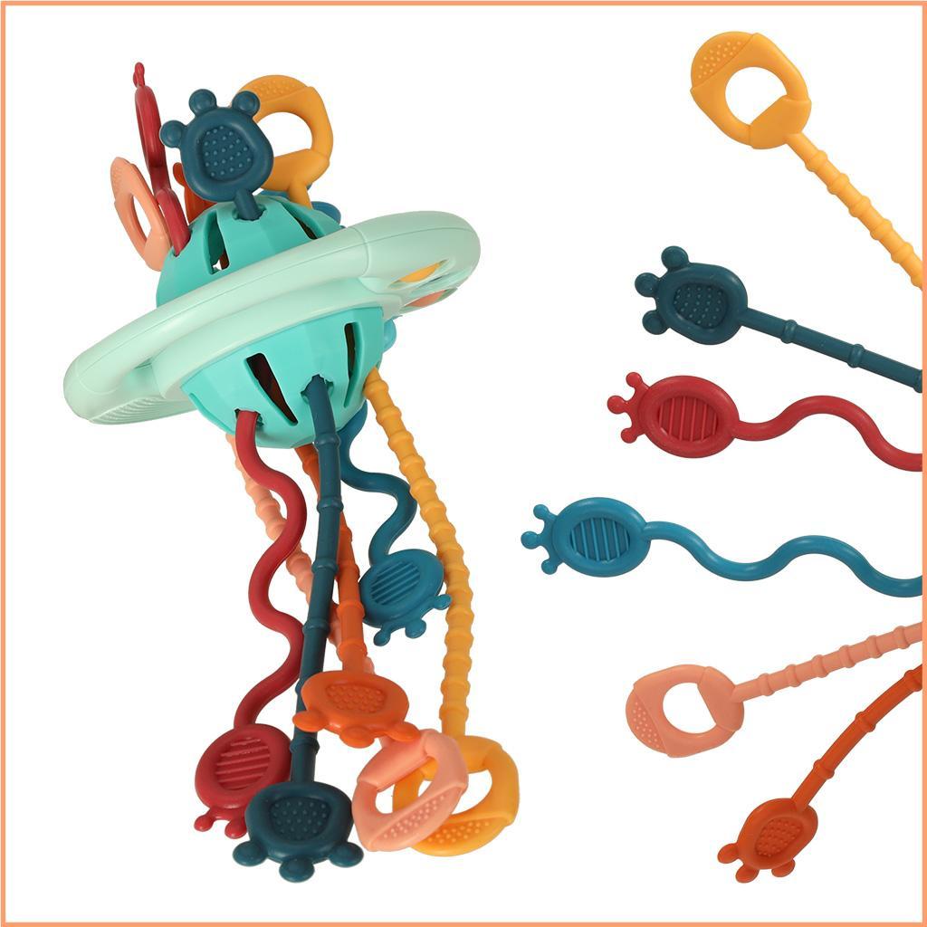 Zabawka sensoryczna gryzak Montessori dla niemowląt linki przyciski sznurki nr. 3