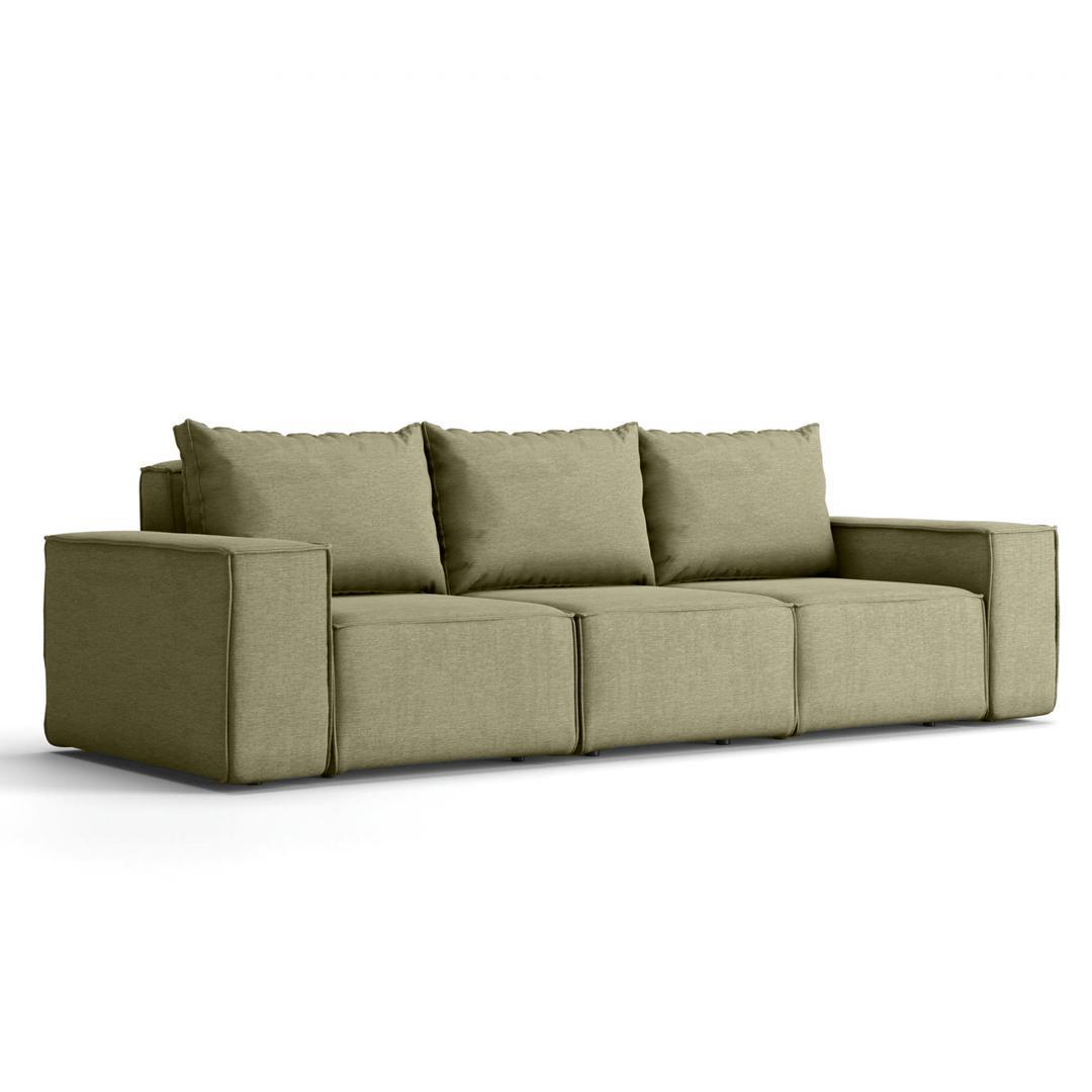 Sofa ogrodowa SONNE 245x88x73 cm 3 - osobowa wodoodporna na taras do ogrodu oliwkowa 0 Full Screen