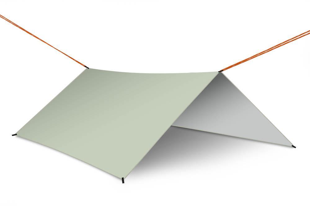 Plandeka tarp płachta biwakowa namiot na hamak osłona przeciwdeszczowa 300cm szary nr. 1