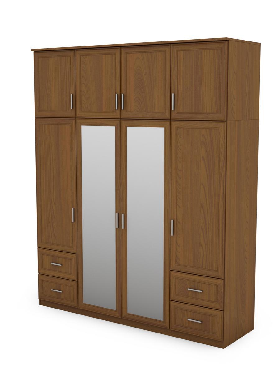 Duża szafa do sypialni z lustrem garderoba szuflady Sonoma jasna/Biel 200x242x60 nr. 1