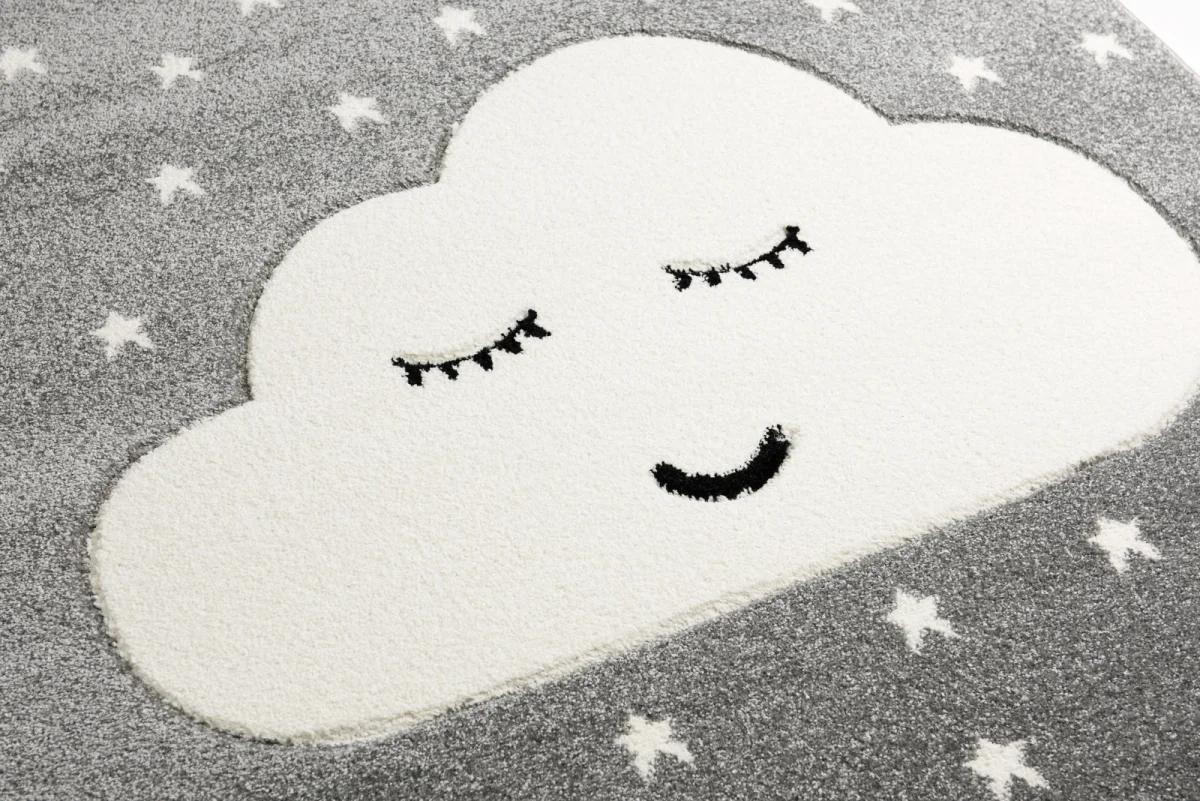 Dywan dziecięcy Happy Cloud Grey 100x150 cm do pokoju dziecięcego szary z chmurką nr. 3