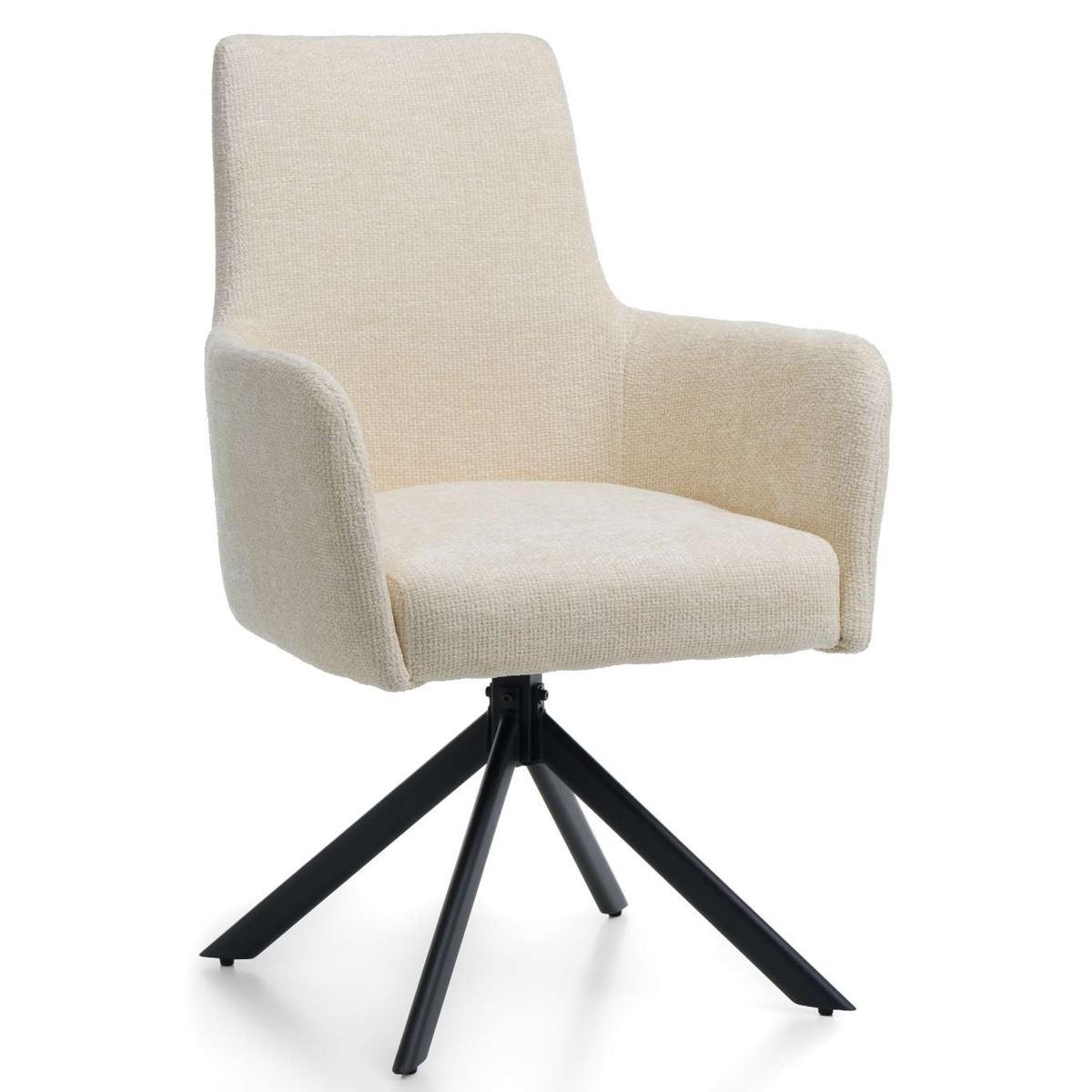 Krzesło TITO jasnobeżowe tapicerowane welurem do jadalni lub salonu  nr. 1