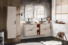 Szafka łazienkowa pod umywalkę 60 cm ADEL CASHMERE z blatem dąb wotan i szufladami kaszmirowa - Miniaturka zdjęcia nr 11