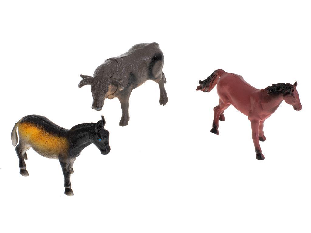 Figurki zwierzęta zagrodowe farma zestaw krowa koń 12szt nr. 4