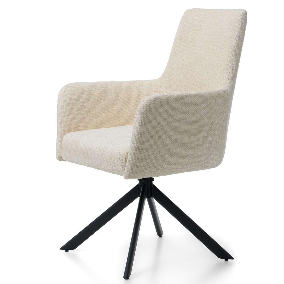Krzesło TITO jasnobeżowe tapicerowane welurem do jadalni lub salonu  nr. 5