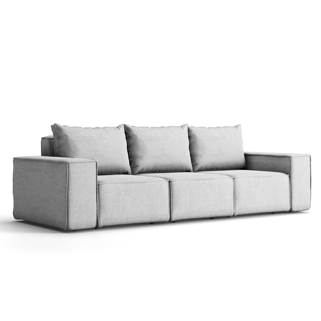 Sofa ogrodowa SONNE 245x88x73 cm 3 - osobowa wodoodporna na taras do ogrodu jasnoszara 0 Full Screen