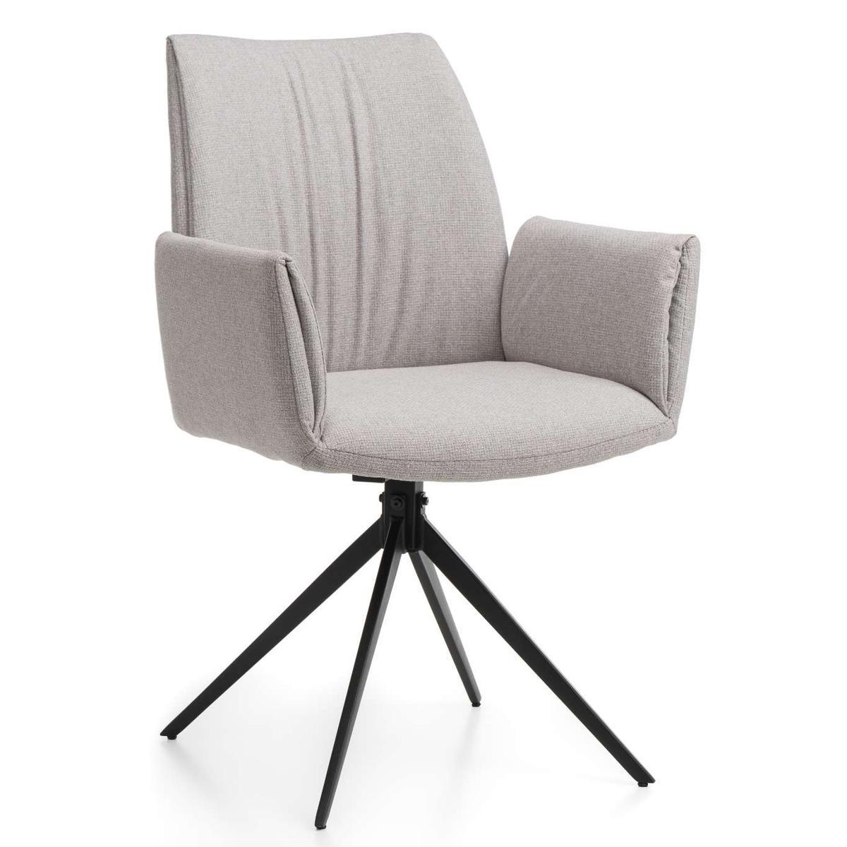 Krzesło PRATO szare tapicerowane tkaniną do jadalni lub salonu  nr. 1