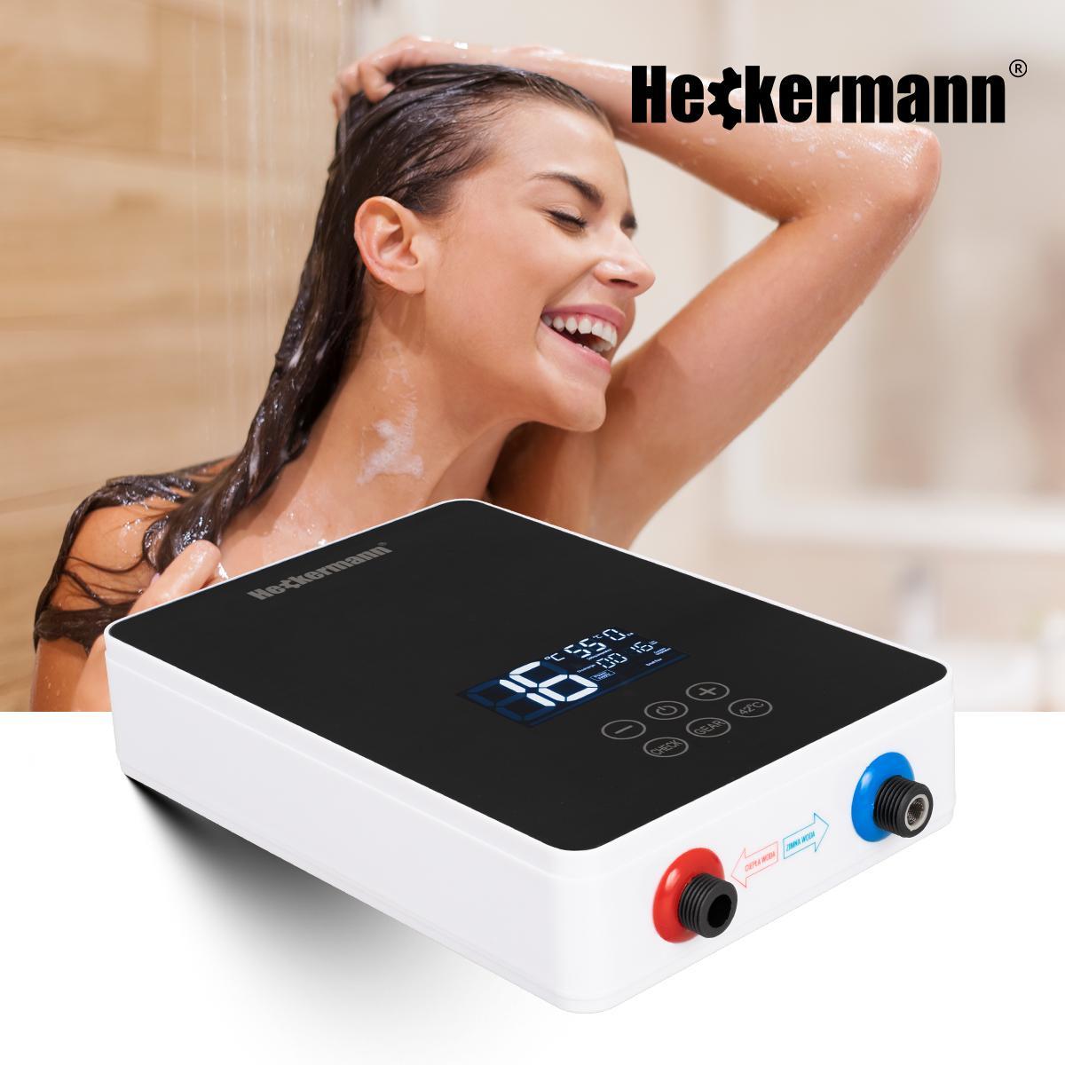 Zestaw Przepływowy elektryczny podgrzewacz wody Heckermann SL-X2-60 Czarny + Słuchawka nr. 4