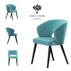 Krzesło DELUXE KR-8 50x60x85 cm welurowe do jadalni jasnoniebieski