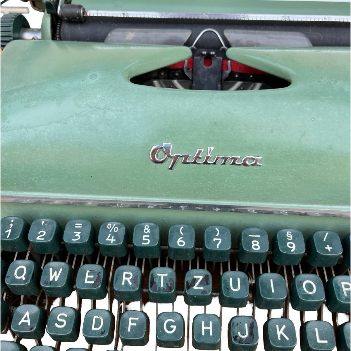 Zielona maszyna do pisania Optima Elite 3, Niemcy, 1958. nr. 3