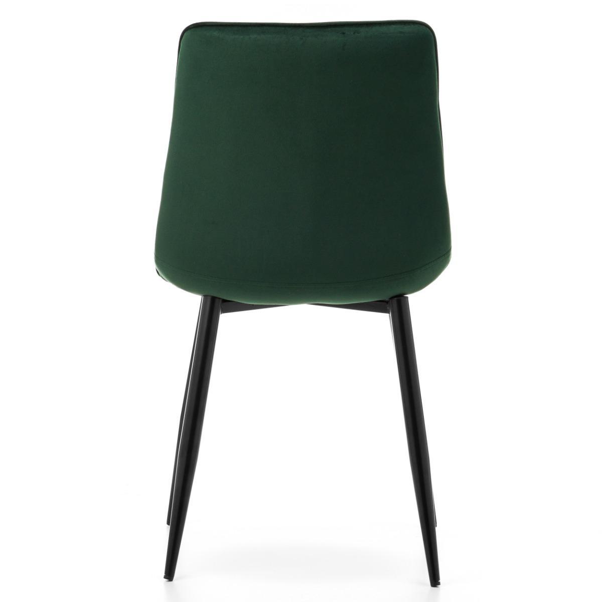 Krzesło CHIC zielone tapicerowane welurowe aksamit do jadalni lub salonu  nr. 8