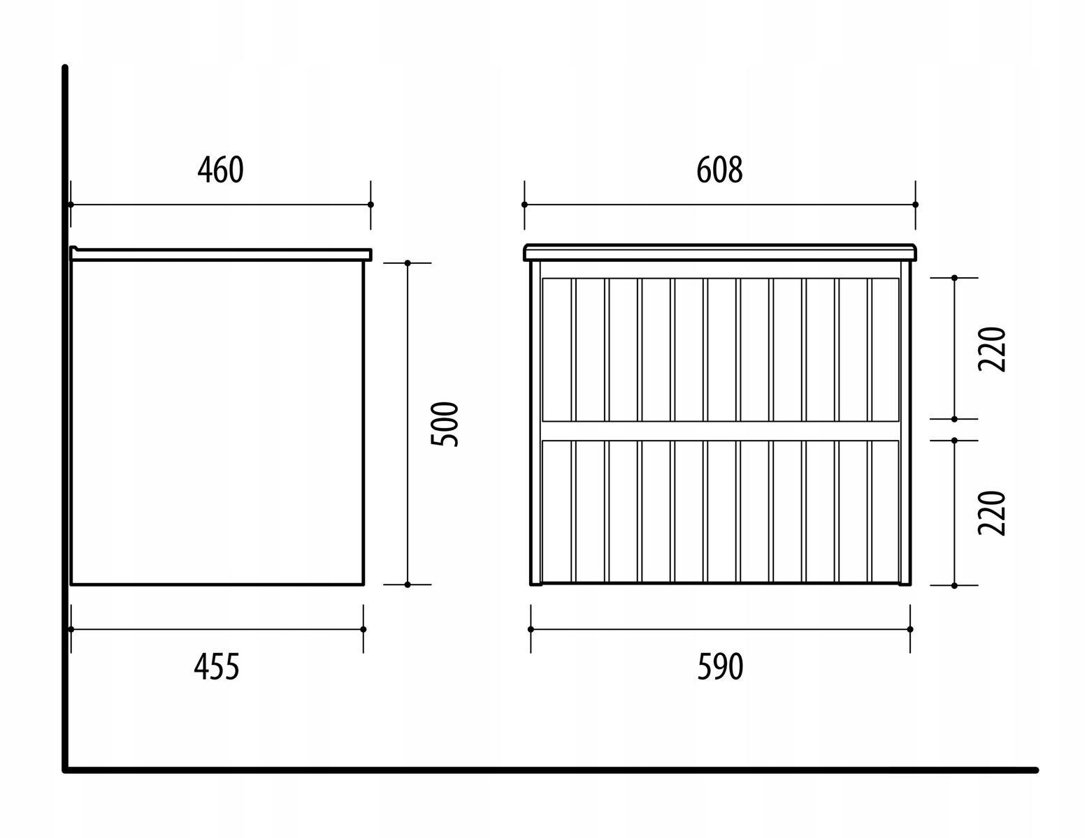 Zestaw mebli łazienkowych LINE z umywalką 60 cm + 2x słupek 165 cm 4 elementy front MDF biały nr. 4