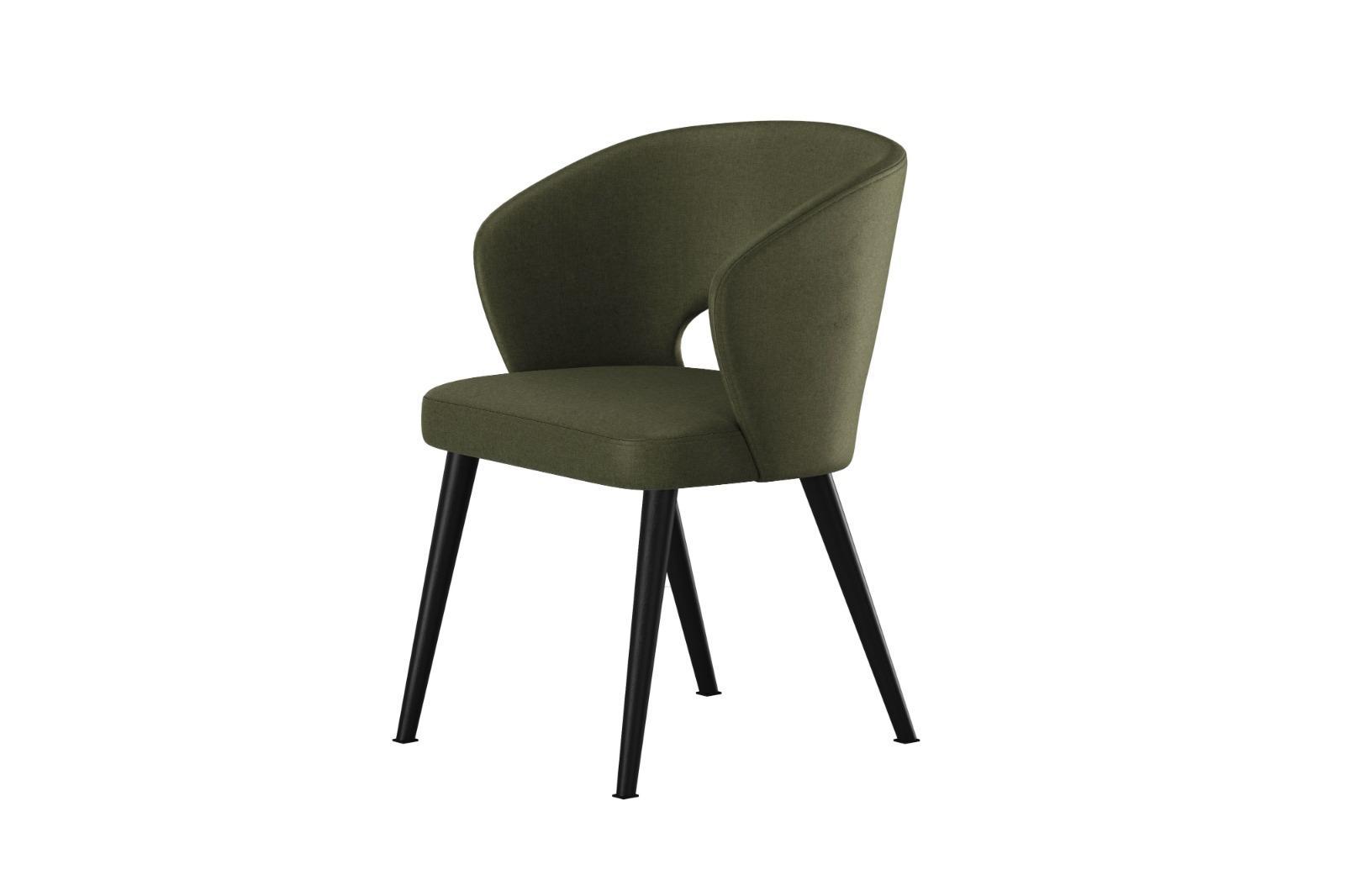 Krzesło DELUXE KR-8 50x60x85 cm welurowe do jadalni ciemnozielony nr. 2