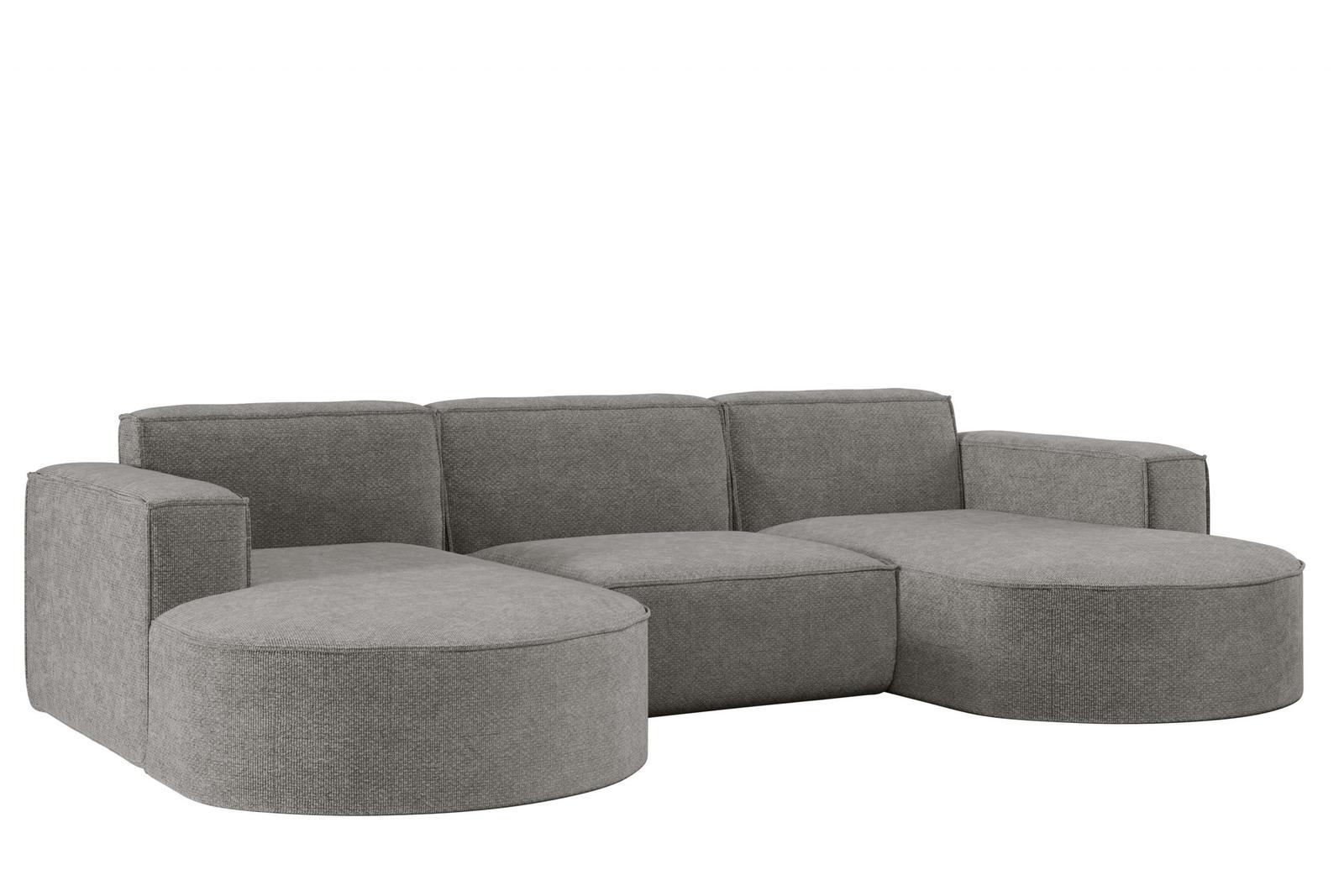 Sofa MODENA STUDIO 299x165x78 cm w kształcie U bez funkcji spania do salonu NORDIC ciemnoszara nr. 1