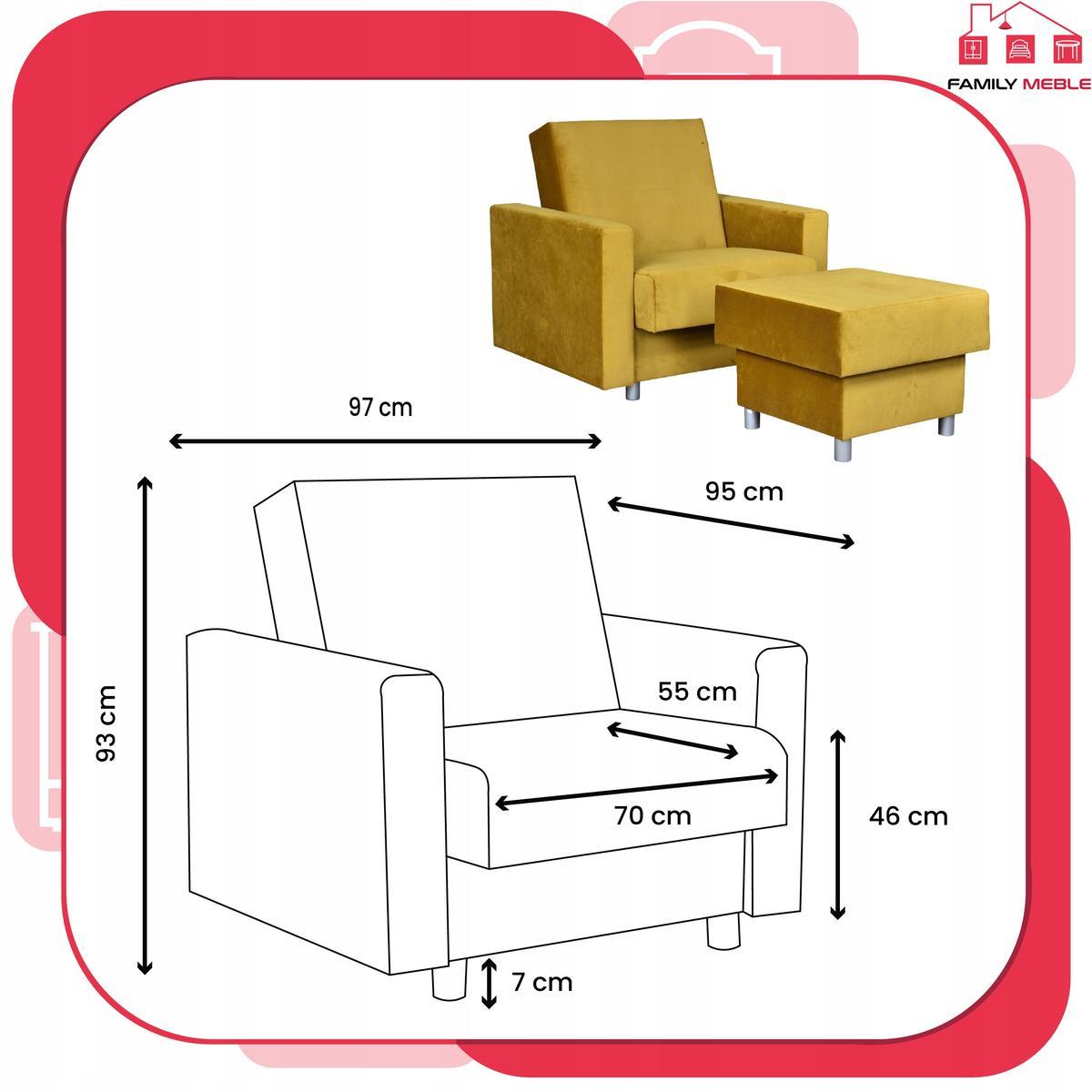 Fotel rozkładany z podnóżkiem Alicja złoty 7 Full Screen
