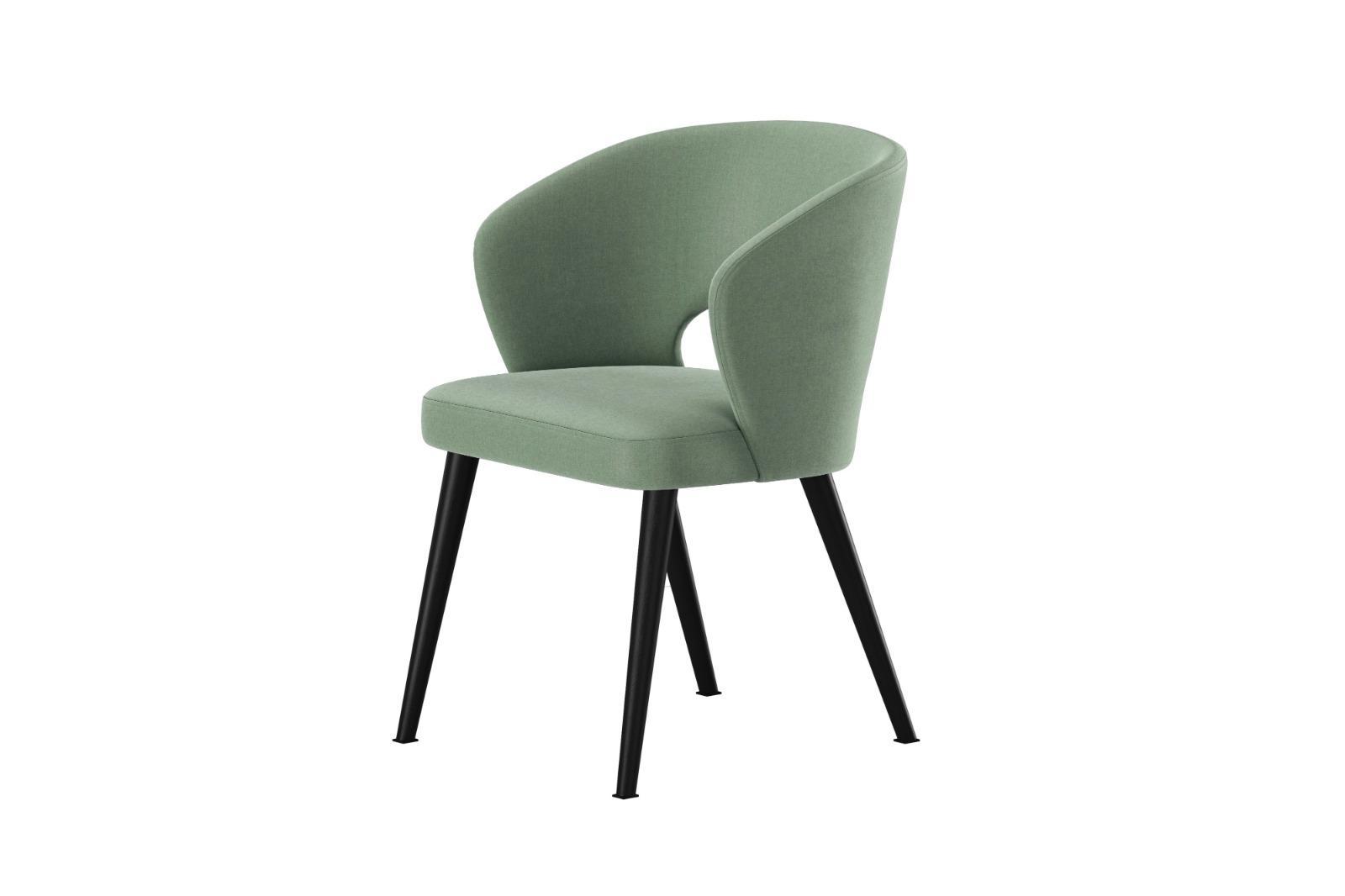 Krzesło DELUXE KR-8 50x60x85 cm welurowe do jadalni zielony nr. 2